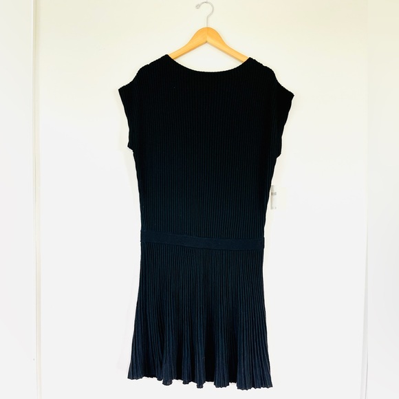 Anthropologie Maeve Ruth Black Knit Drop Waist Dress - Picture 5 of 8